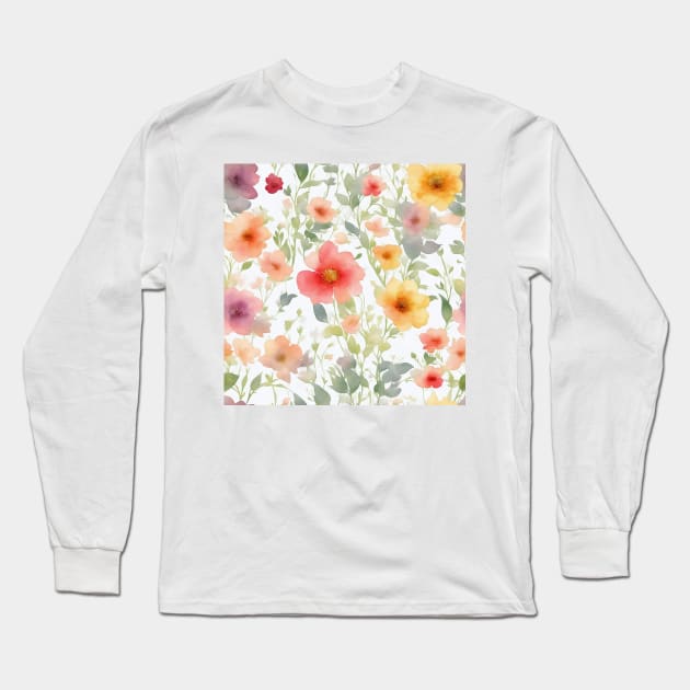 Beautiful bright spring flowers. Long Sleeve T-Shirt by osadchyii